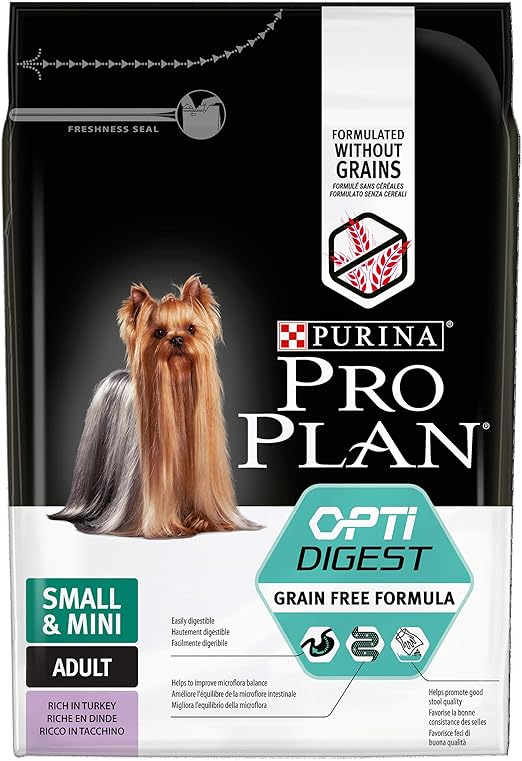 Pro Plan Dog Grain Free Adult Sensitive Digestion Optidigest Rijk Aan Kalkoen Droge Voering Zak Small Mini 2 5 Kg Amazon Co Uk Pet Supplies
