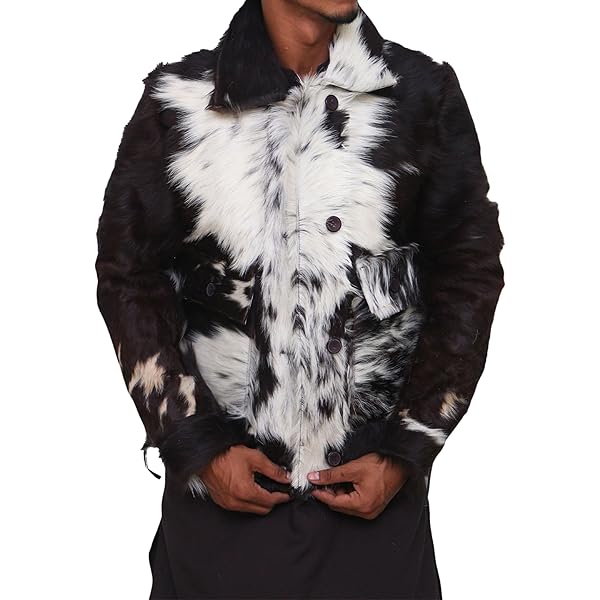 Amazon.com: Real Cow Hide Hair On Jacket, Black and White Pony
