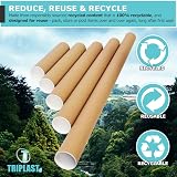 Triplast A2 Postal Tubes with End Caps 2 Pack Cardboard Mailer 460mm x 50mm view 6