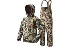 TIDEWE Hunting Clothes for Men, Silent Water Resistant Hunting Jackets and Bibs, Next Camo G2
