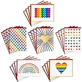 Hallmark Blank Cards Assortment, Rainbow Hearts (24 Cards with Envelopes)