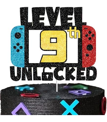 Amazon.com: Level 9th Unlocked Cake Topper - Electronic Games