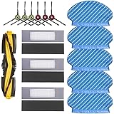 Filter Brush Mop Cloth Set For Ecovacs Deebot Ozmo 920 950 Vacuum Cleaner Parts, 5 Mop Cloth, 6 Side Brushes, 1 Roller Brush,