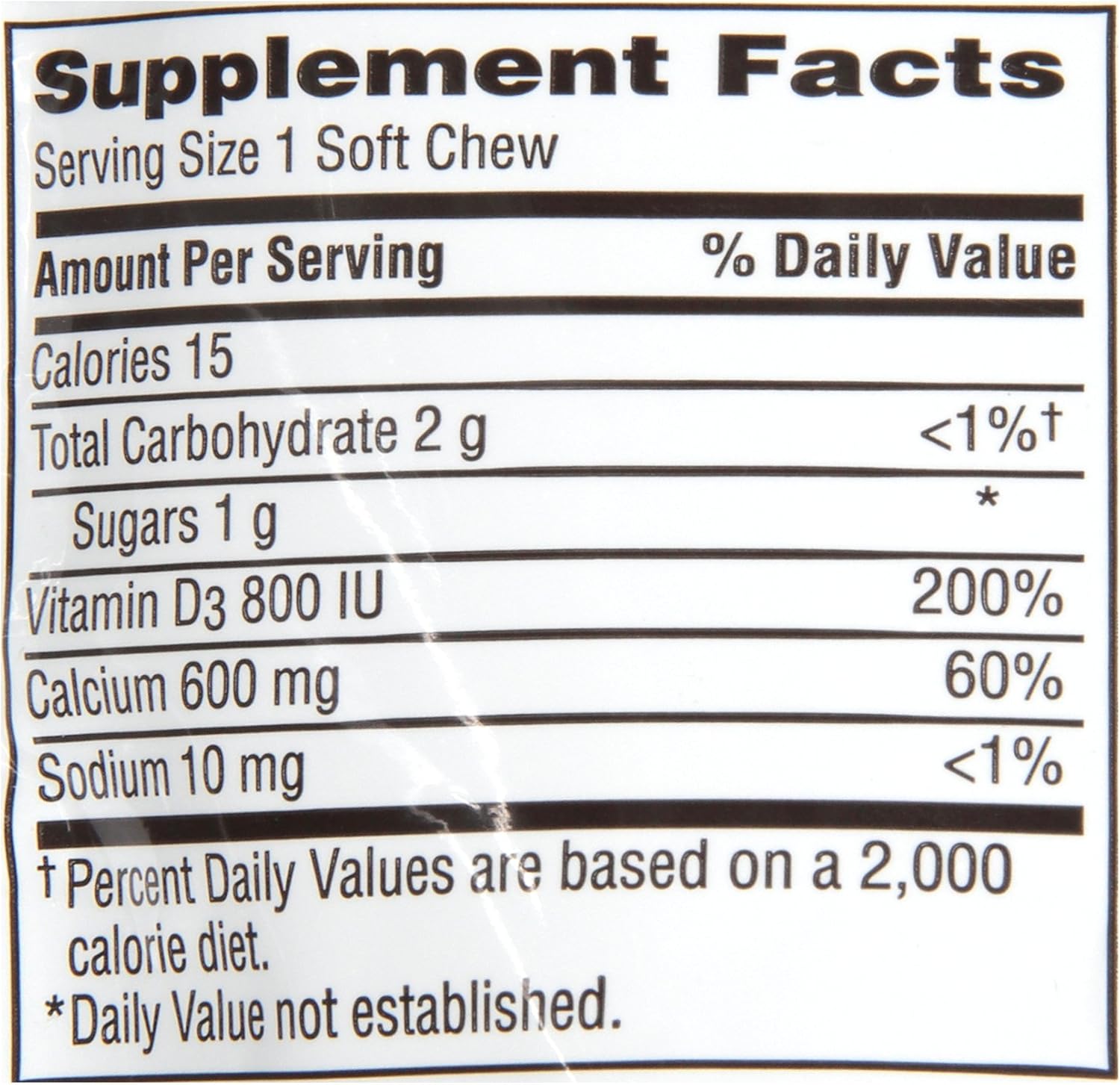 Caltrate 600+D3 Soft Chews (Chocolate Truffle Flavor, 60-Count Soft Chews) Calcium and Vitamin D3 Chewable Supplement, 600mg: Health & Personal Care