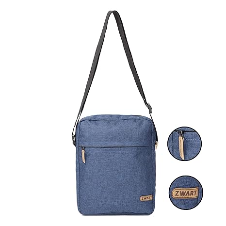 Zwart Men & Women Casual, Evening/Party, Formal, Sports Denim Sling Bag (Blue)