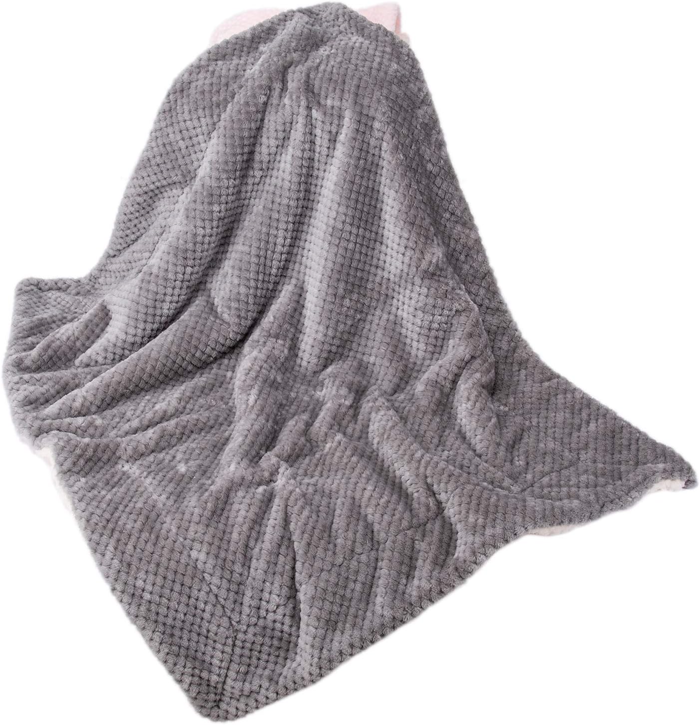 Fuzzy Dog Blanket or Cat Blanket or Pet Blanket, Warm and Soft, Plush Fleece Receiving Blankets for Dog Bed and Cat Bed , Couch, Sofa, Travel and Outdoor, Camping (Blanket (32" x 40"), DW-Flint Gray): Kitchen & Dining