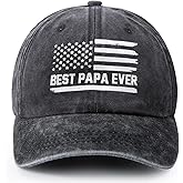 Papa Gifts, Papa Hat, Grandpa Birthday Gifts, Fathers Grandparents Gift for Grandpa, Adjustable Baseball Caps
