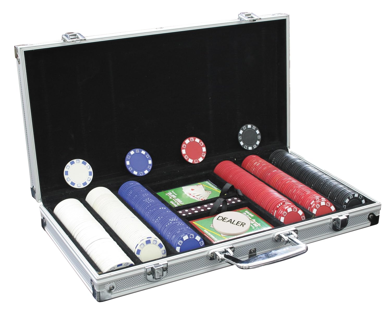Jackpot Poker Deluxe 300Count Casino Poker Chip Set in Aluminum Case