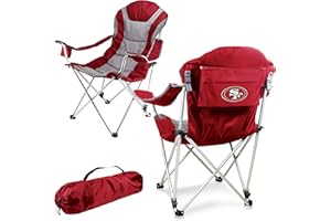 Picnic TIME NFL Unisex-Adult NFL Reclining Camp Chair, Beach Chair for Adults, Sports Chair with Carry Bag