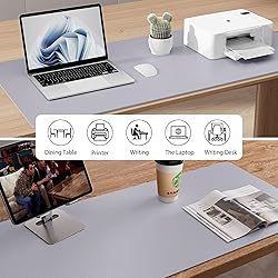 Aothia Large PU Leather Desk Pad Protector