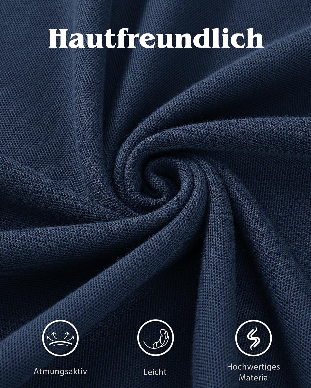 HMIYA Herren Poloshirt-Kontrast Kurzarm Poloshirt Herren Basic Sommer Shirt,Navyblau,XL 4