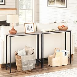 HOOBRO 2 Pack Narrow Sofa Console