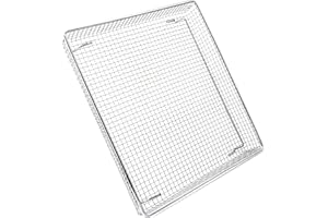 SETTLEDOWN Air Fryer Basket, Compatible with Cuisinart TOA-60 Serie/TOA-65 Air Fryer, oven crisper basket,cuisinart air fryer toaster oven replacement tray,304 Food-Grade Stainless Steel Wire Rack