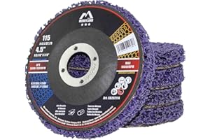 Merryland Strip Disc 4.5 inch Paint Rust Remover Disc for Angle Grinder, 4.5inch Purple Strip Wheel 5 Pack, Stripping Wheel Stripper Wheel INOX Stainless Steel Iron Universal, Bravo-Line SB207114-05