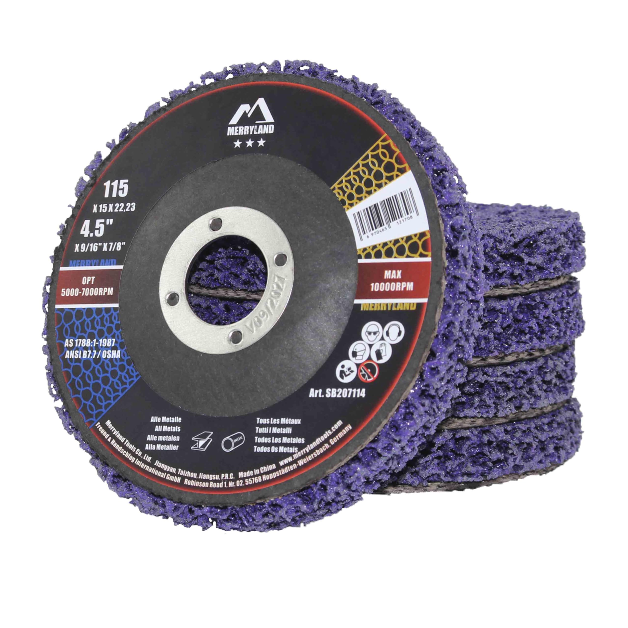 Merryland Strip Disc 4.5 inch Paint Rust Remover Disc for Angle Grinder ...