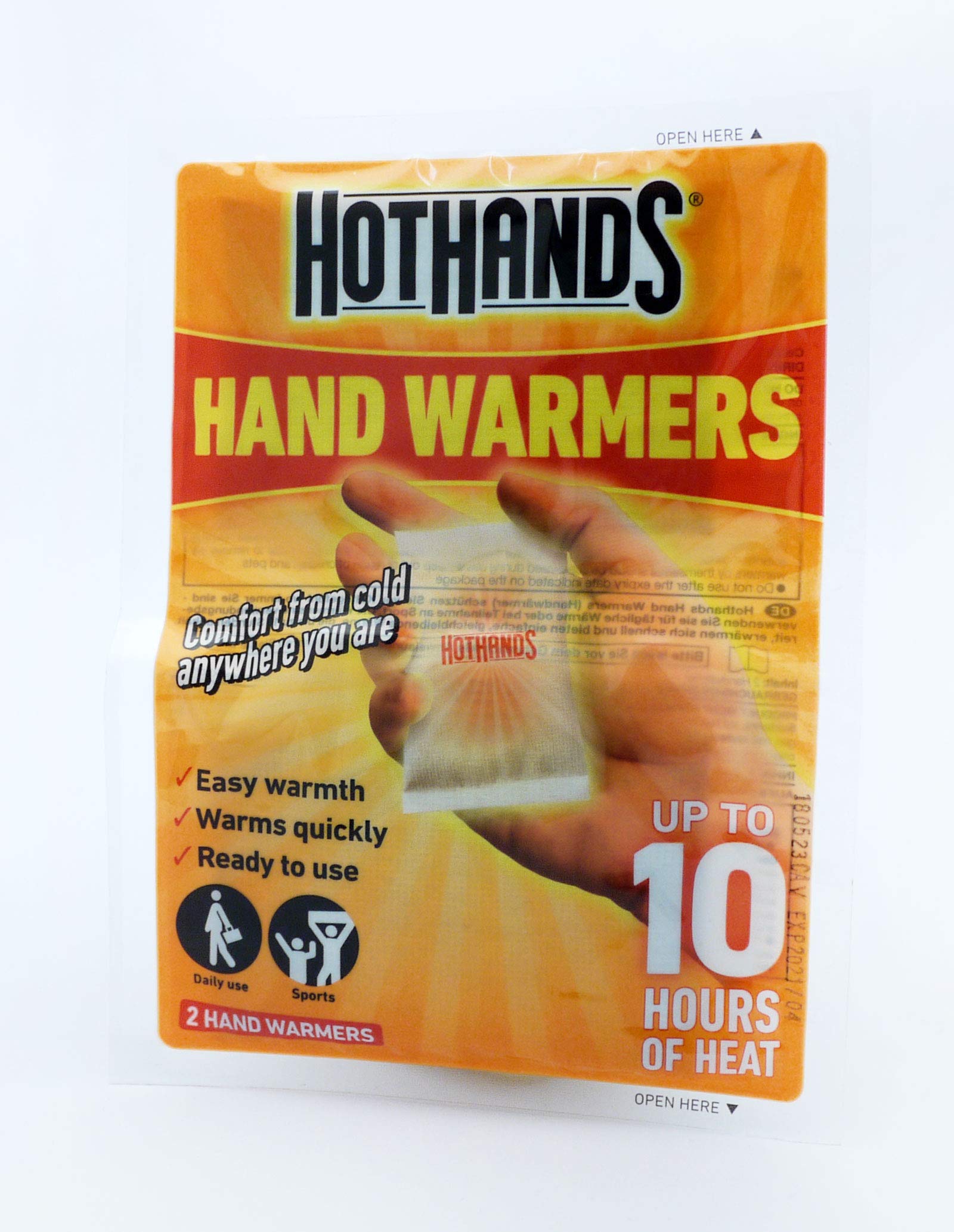 HotHands Hand Warmer, 24 Pairs - Long Lasting Safe Natural Odorless Air Activated Warmers - Up to 10 Hours of Heat,orange