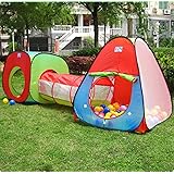 PortableFun Kids Playhouse Tent with Tunnel Set