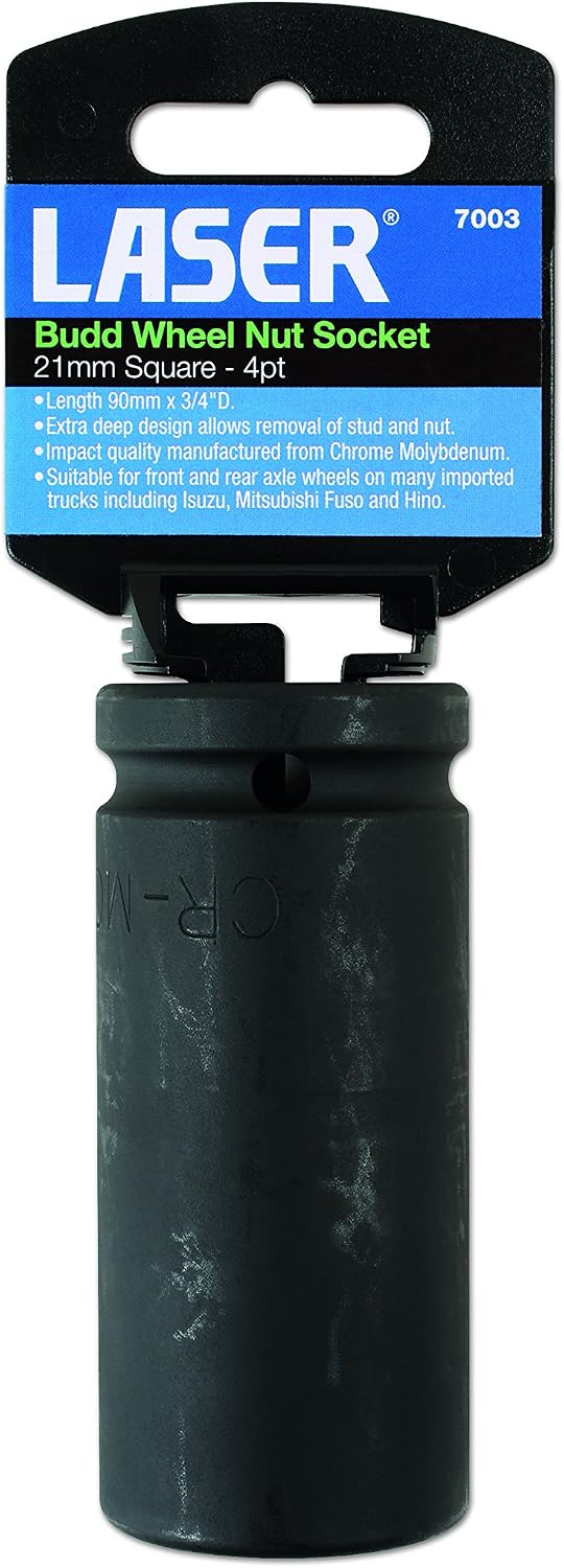 Laser 7003 Budd Wheel Nut Socket 3/4"D 21mm, Multi - Image 4