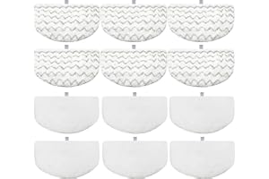 WISORDER 12 Pack 1940 1806 Steam Mop Pads Replacement for Bissell Powerfresh Steam Mop 1940 1440 1544 1806 2075 2181 2814, for Bissell Steam Mop Pads 19402 19404 19408 19409 1940A 1940W 2685A 2075A 5938