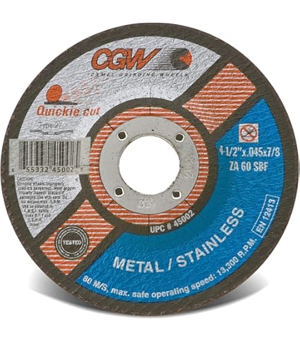 Amazon.com: CGW Abrasives 35514 Cut Off Wheel 4-1/2