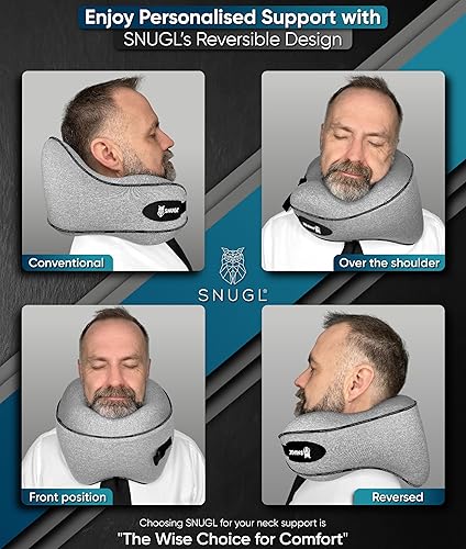 SNUGL Travel Pillow – Memory Foam Pillows Neck Pillow for - Main Image