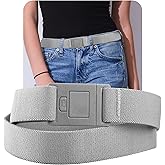 BELTAWAY Easily Adjustable Elastic Flat Buckle No Show Belts for Women – Stretch No Bulge jeans pants