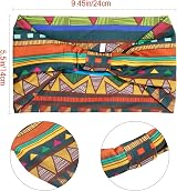 WILLBOND 4 Pcs African Headbands Vintage Silk Muslin Wide Knit Hair Band view 4