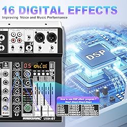 4 Channel Audio Interfacer DJ Mixer Sound Board