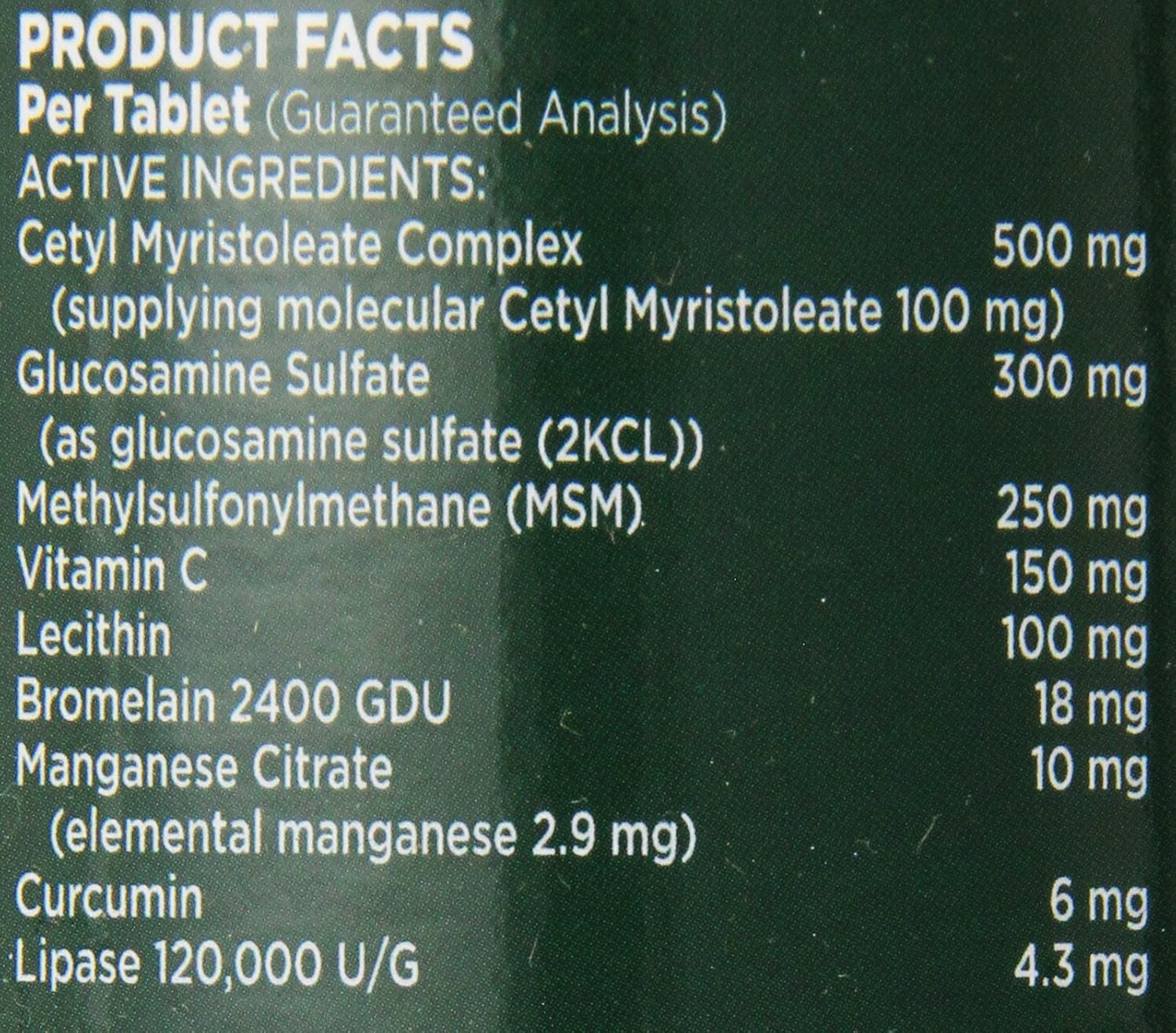 myristin hip and joint formula