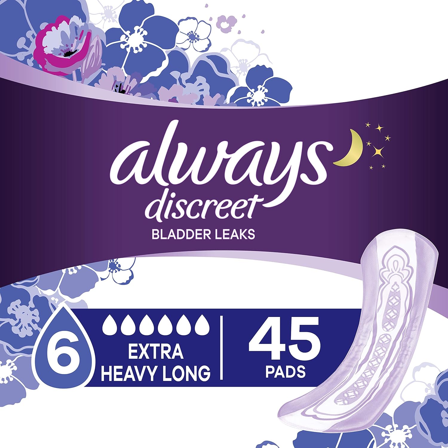 Always Discreet Incontinence Pads for Women: Health & Personal Care