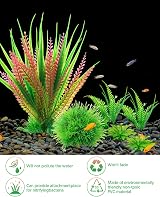 QZQ 6pcs Fish Tank Decorations Aquarium Plants Set PVC Safe Plastic Ornaments view 3