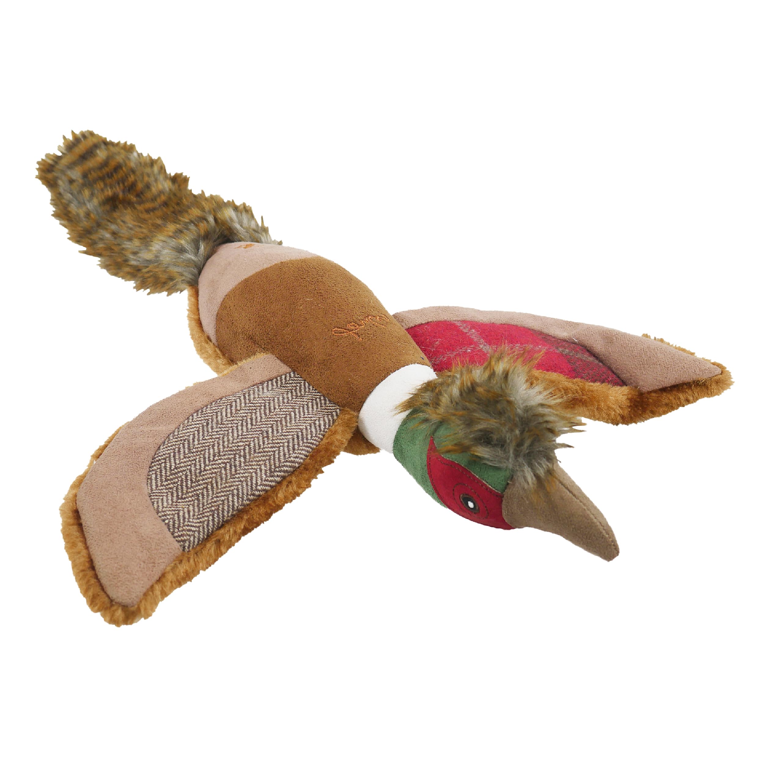 Rosewood x Joules Pheasant Dog Toy – Soft Plush with Hidden Squeaker, Durable, Interactive Pet Toy for Medium and Large Dogs, Multi-Textured Design