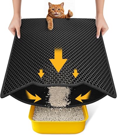 Conlun Cat Litter Mat 58x42cm Honeycomb Double Layer Waterproof Non-Slip