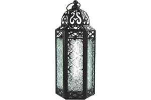VELA LANTERNS Moroccan Candle Lantern Decorative Candle Holder Lamp for Table or Hanging, Ramadan Decorations, Indoor Home De