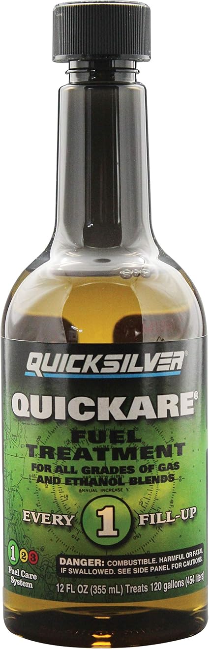 Amazon Com Mercury Quickare Fuel Treatment Additive 92 8m0047320 Automotive Gas Additives Sports Outdoors