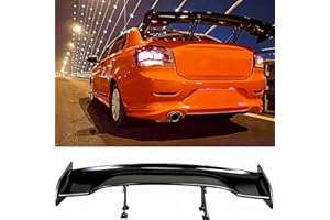 57 Inch Universal Rear Trunk Spoiler Wing GT Style ABS Racing Car Spoiler Compatible with Sedan Coupe Hatchback Wide Adjustab