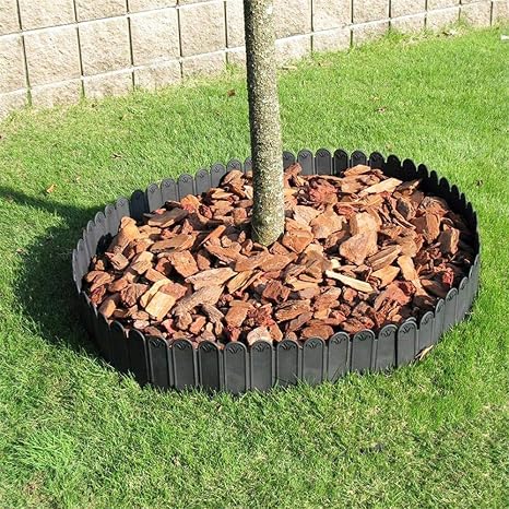 JIASHU Valla Decorativa para jardín, Borde de plástico pequeño y ...