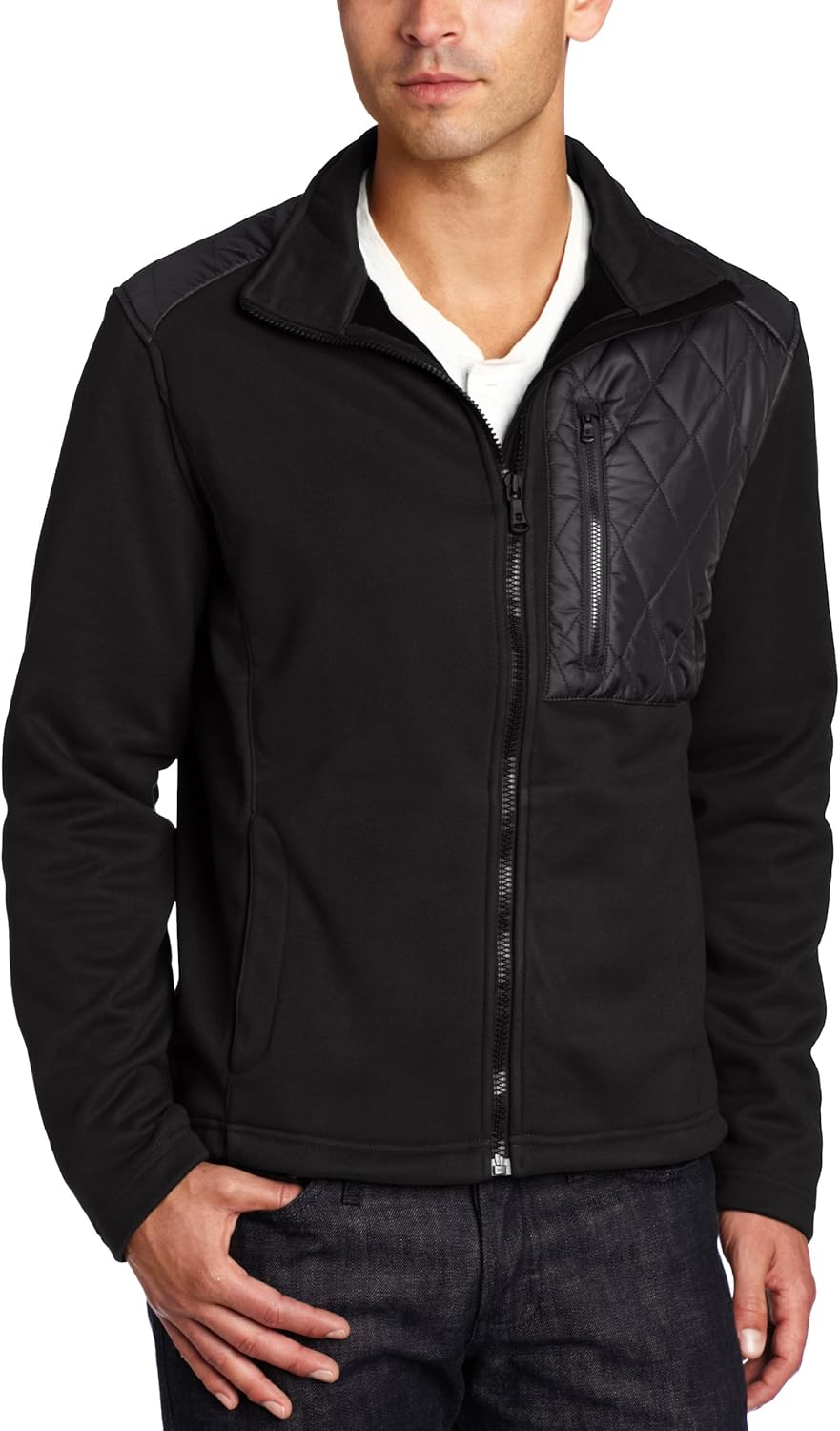 Victorinox Men's Niston Full Zip Fleece Jacket, Black, Large at Amazon