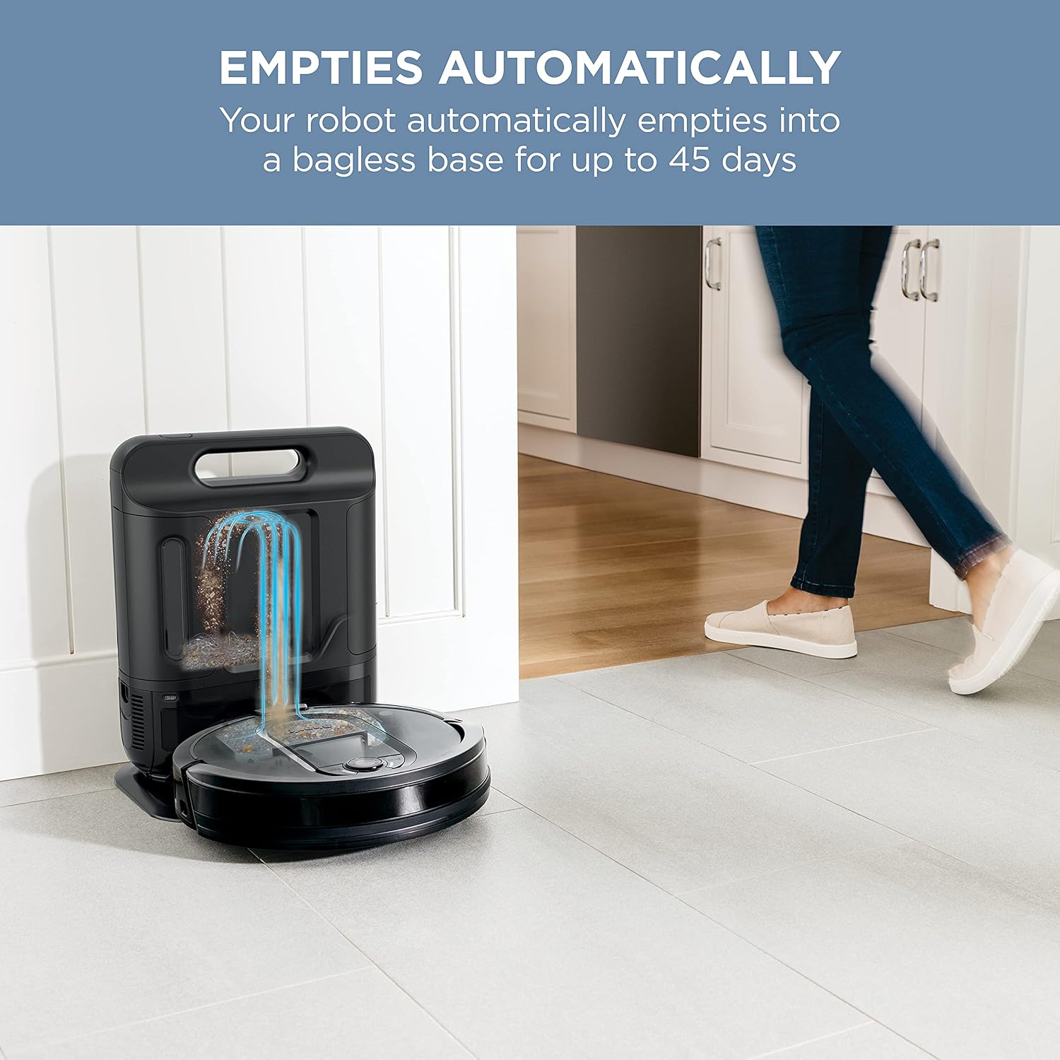 Shark IQ Robot Vacuum AV1002AE with XL Self-Empty Base, Self-Cleaning Brushroll, Advanced Navigation, Wi-Fi, Compatible with Alexa, 2nd Generation: Home & Kitchen