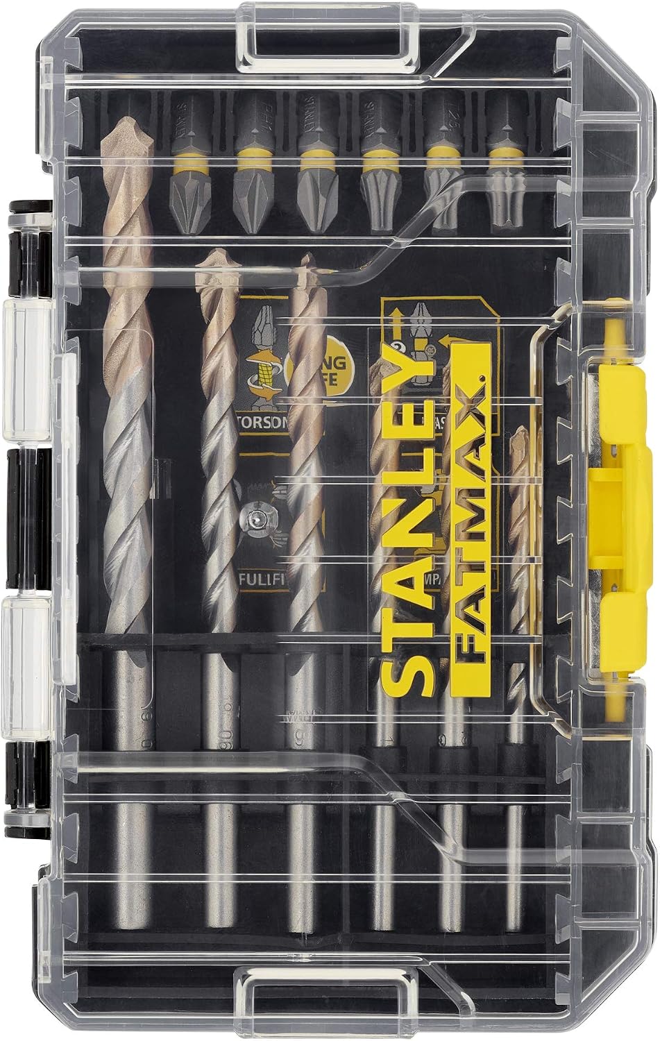 STANLEY FATMAX Masonry and Impact Screwdriver Drilling Bit Set Includes a Small ToughCase and Shaker Box Compatible with Pro-Stack and TSTAK (19 Pieces) STA88552-XJ - Image 3
