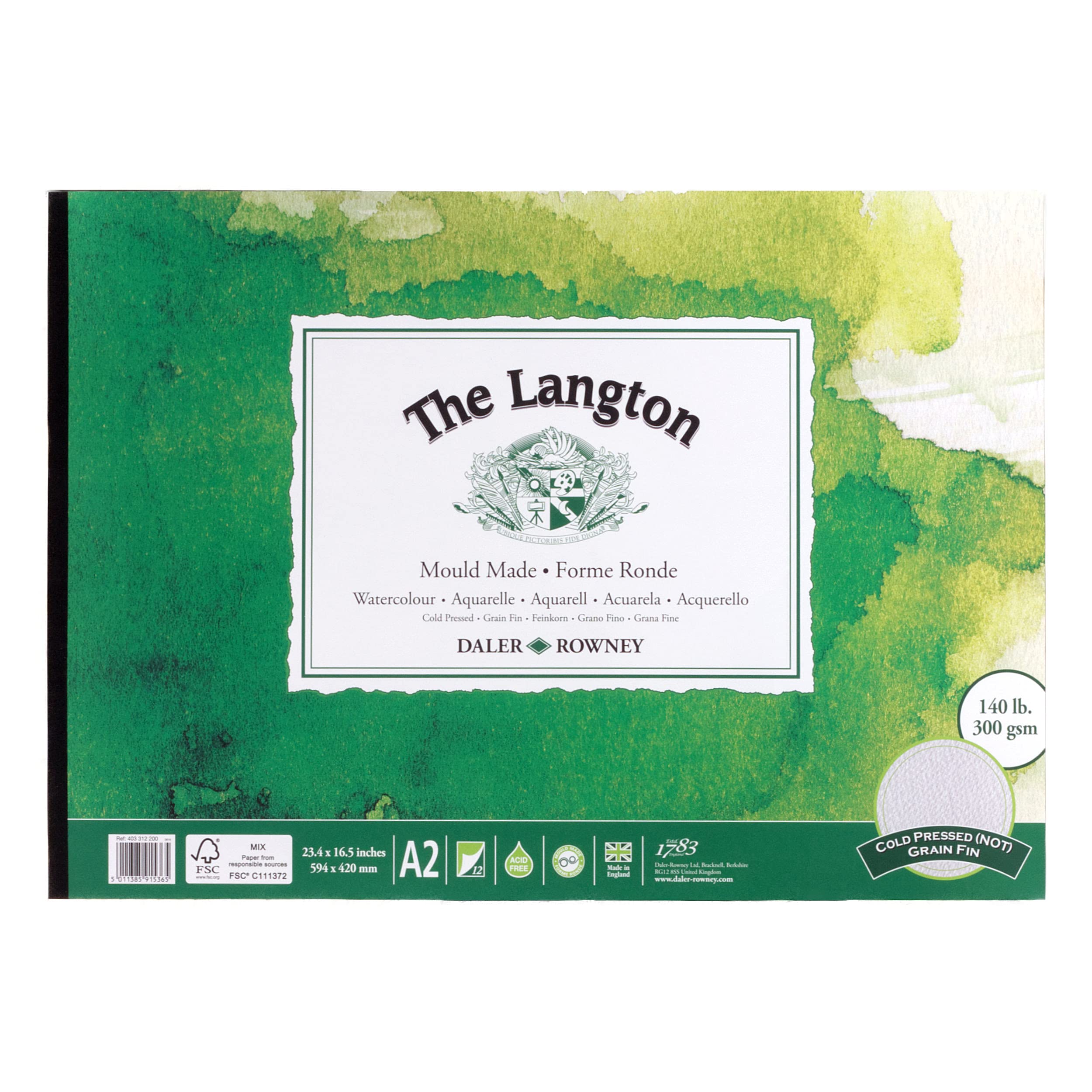 Daler-Rowney DR Langton Gummed Pad Not - A2, GDALGPA2
