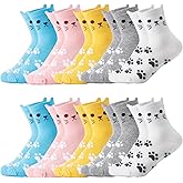 Eurzom 10 Pairs Socks Womens Crew Elastic Ankle Length Cotton Socks Aesthetic Cute Lightweight Low Cut Gifts for Women