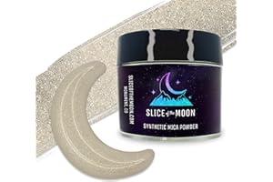 SLICE OF THE MOON Iridescent Shimmer Gold Mica Powder | Skin Safe, Fine Pigment Powder for Epoxy Resin, Body Butter, Lip Gloss, Candle Color Dye, Soap Colorant & Slime Pigment Dust — 0.42oz (12g)
