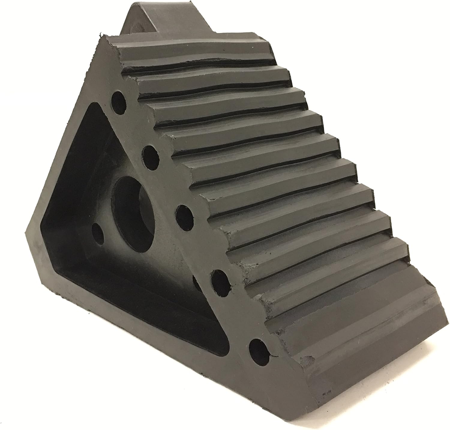 MaxxHaul 80681 10" x 8" x 6" Solid Rubber Heavy Duty Wheel Chock with Eyebolt, 2 Pack: Automotive