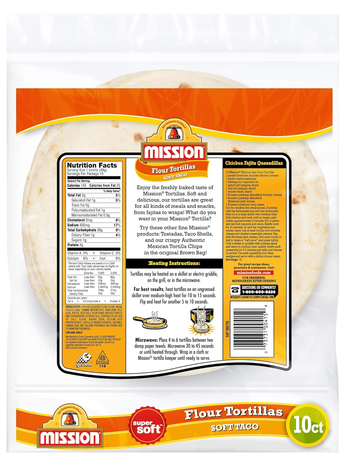 flour tortilla calories