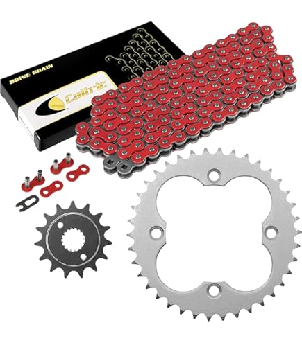Amazon.com: Red O-Ring Chain & Black Sprockets fit Honda 400EX