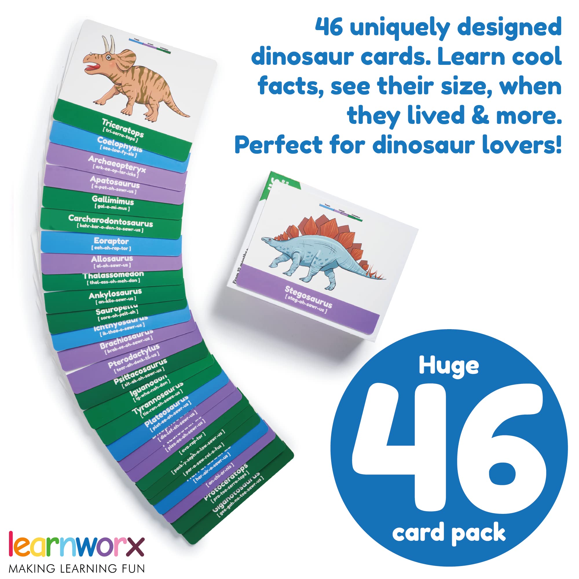 Mua Dinosaur Flash Cards for Kids - Learn Dinosaurs Game, Fun Facts ...