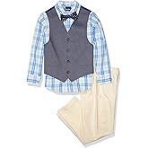 Nautica Boys 4-Piece Legacy Formal Set, Includes Vest, Pants, Dress Shirt, and Tie