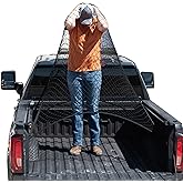 TacoNets Upgraded Highly Elastic Cargo Net, USA Company, Simple Truck Bed Cargo Mesh Organizer, Suitable for Light Loads, Heavy Duty Carabiners, 4'x4'