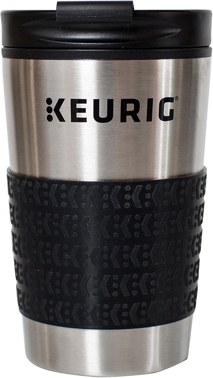 Keurig 12oz Stainless Steel Insulated Coffee Travel Mug, Fits Under Any